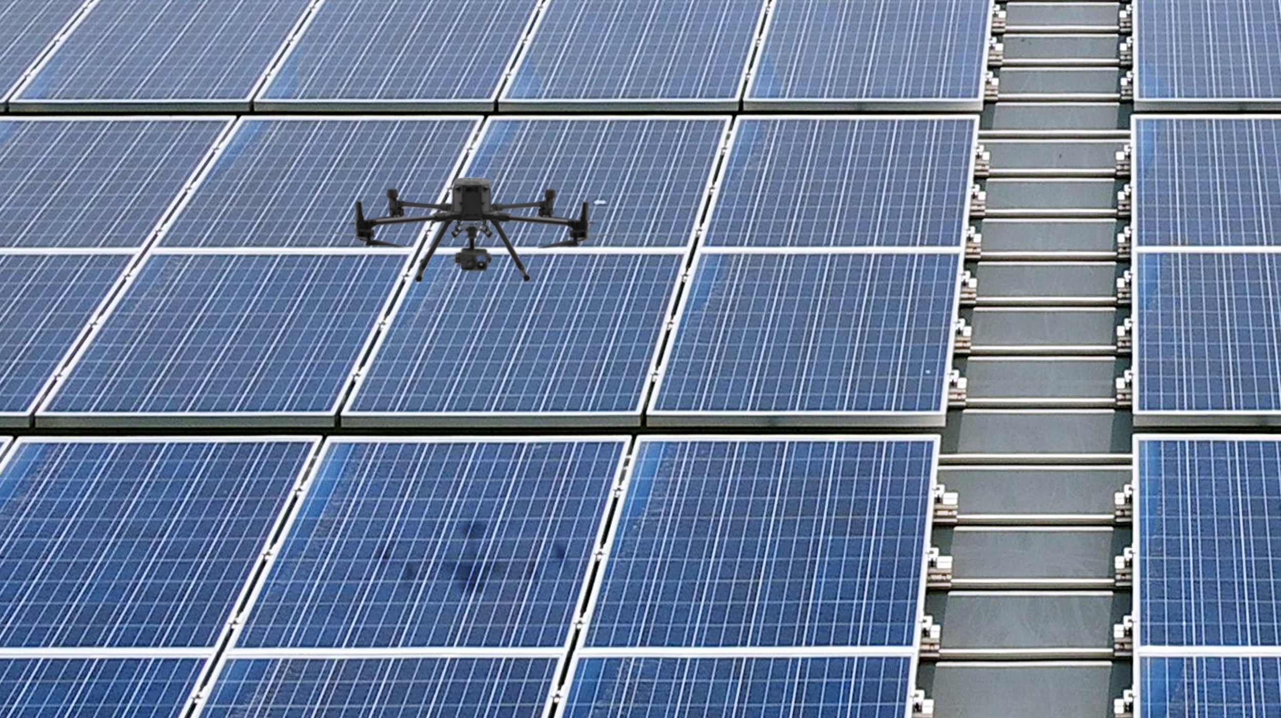 友達以無人機搭配IR Sensor熱顯像技術進行全方面模組健檢，有效降低人力成本並提升發電量